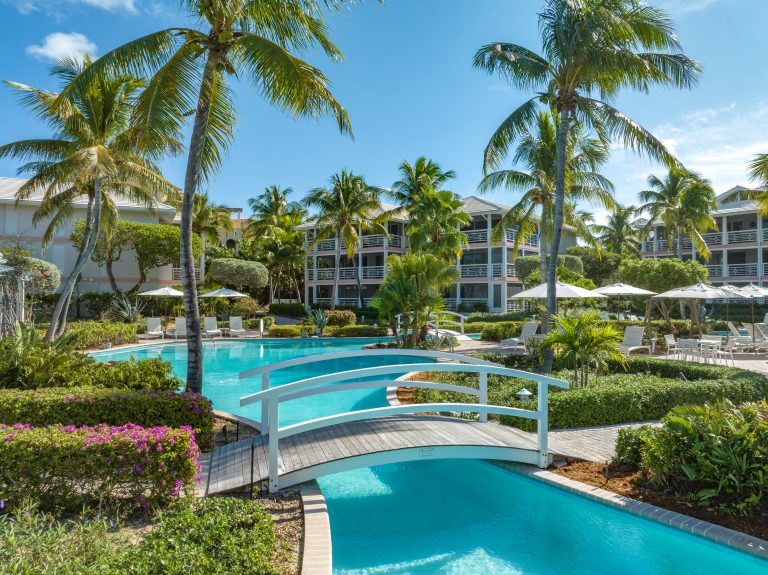 Swimming pool and bridge at Ocean Club West